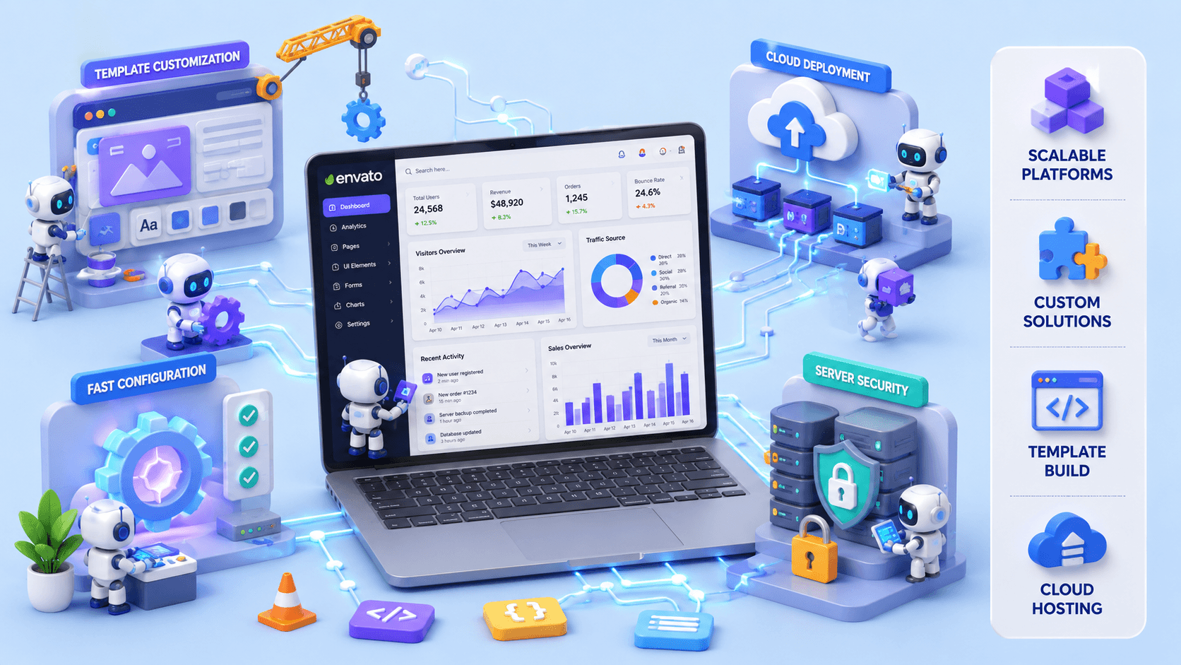 Envato Template Customization & Deployment