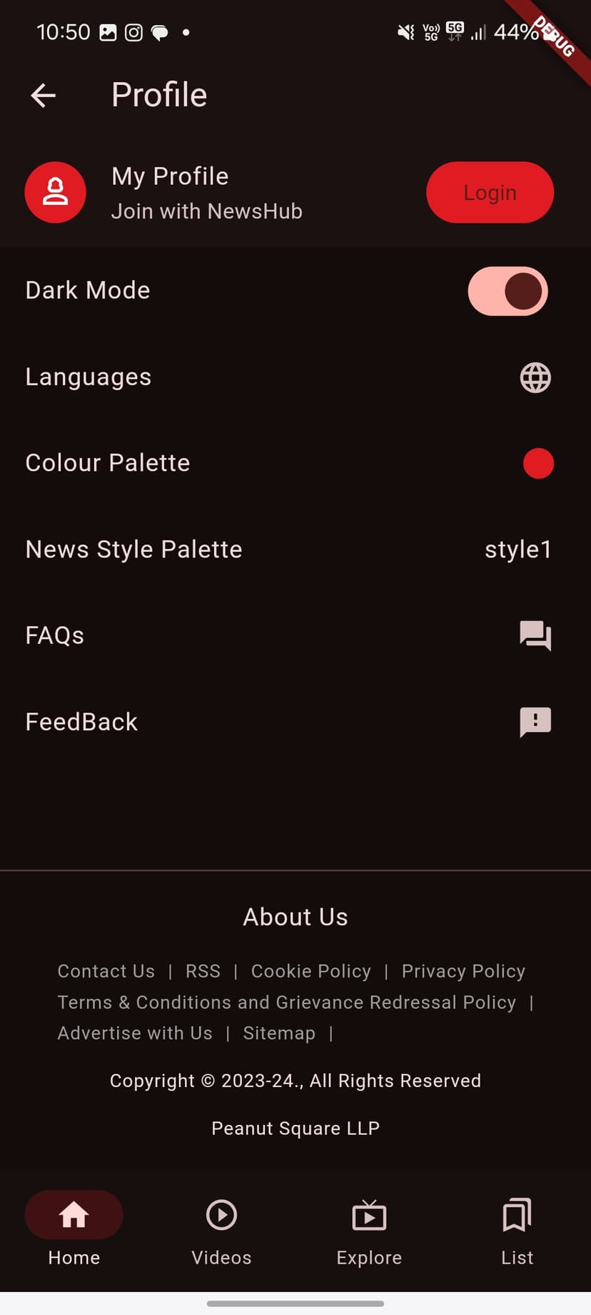 NewsHub App Screen 4
