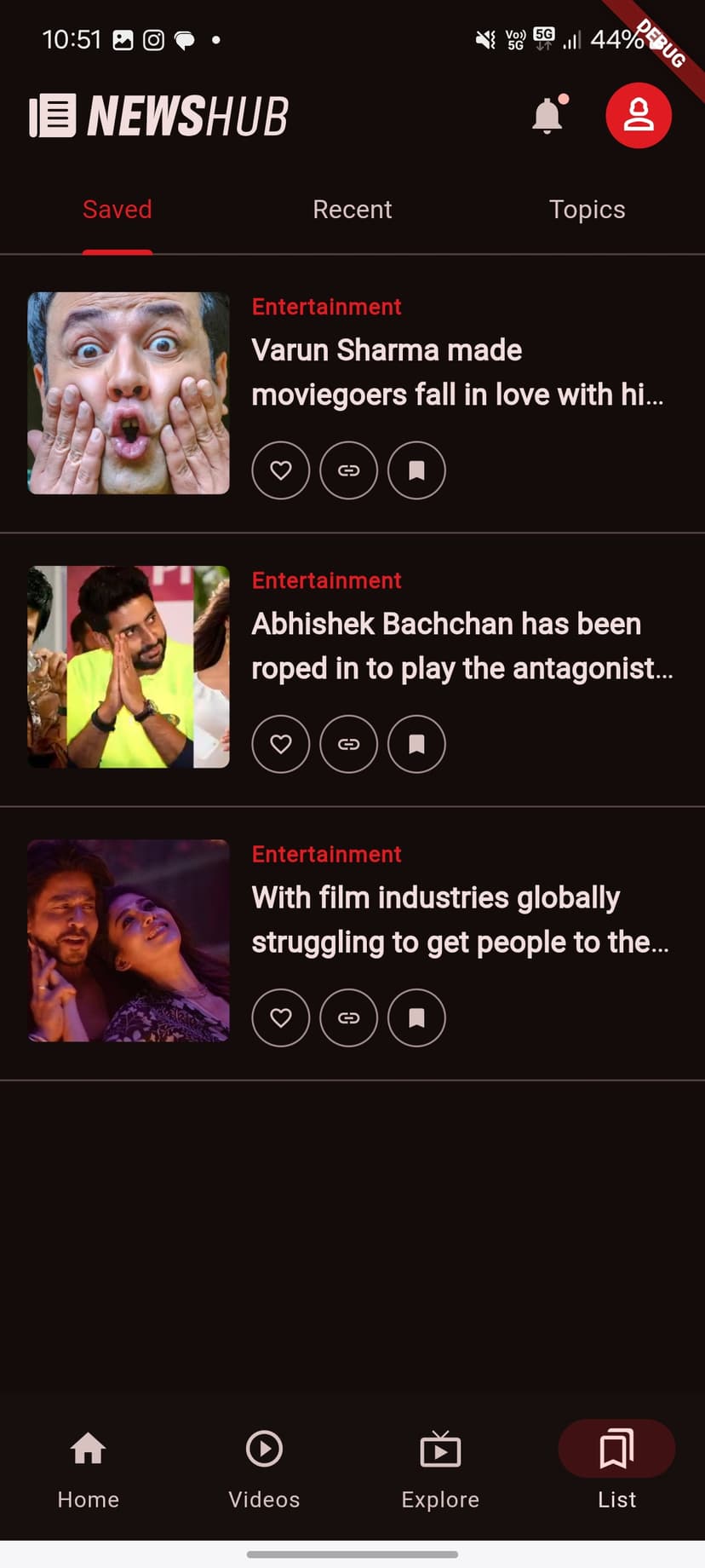NewsHub App Screen 5