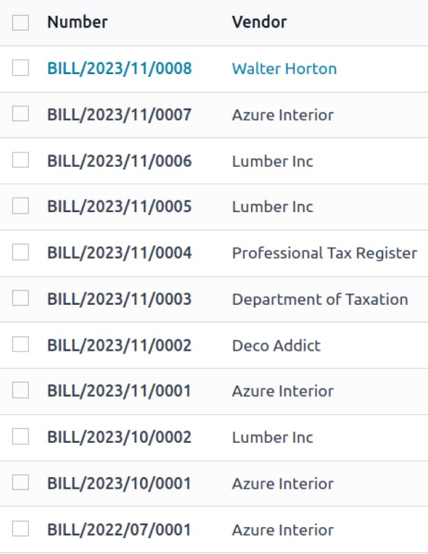Odoo Invoice Verification