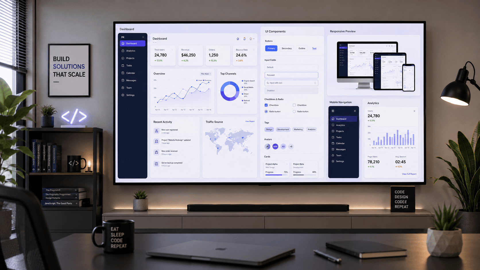 Custom Responsive Web Application