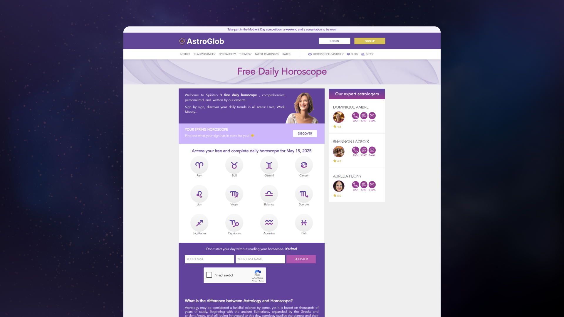Astroglob Advisor Listing