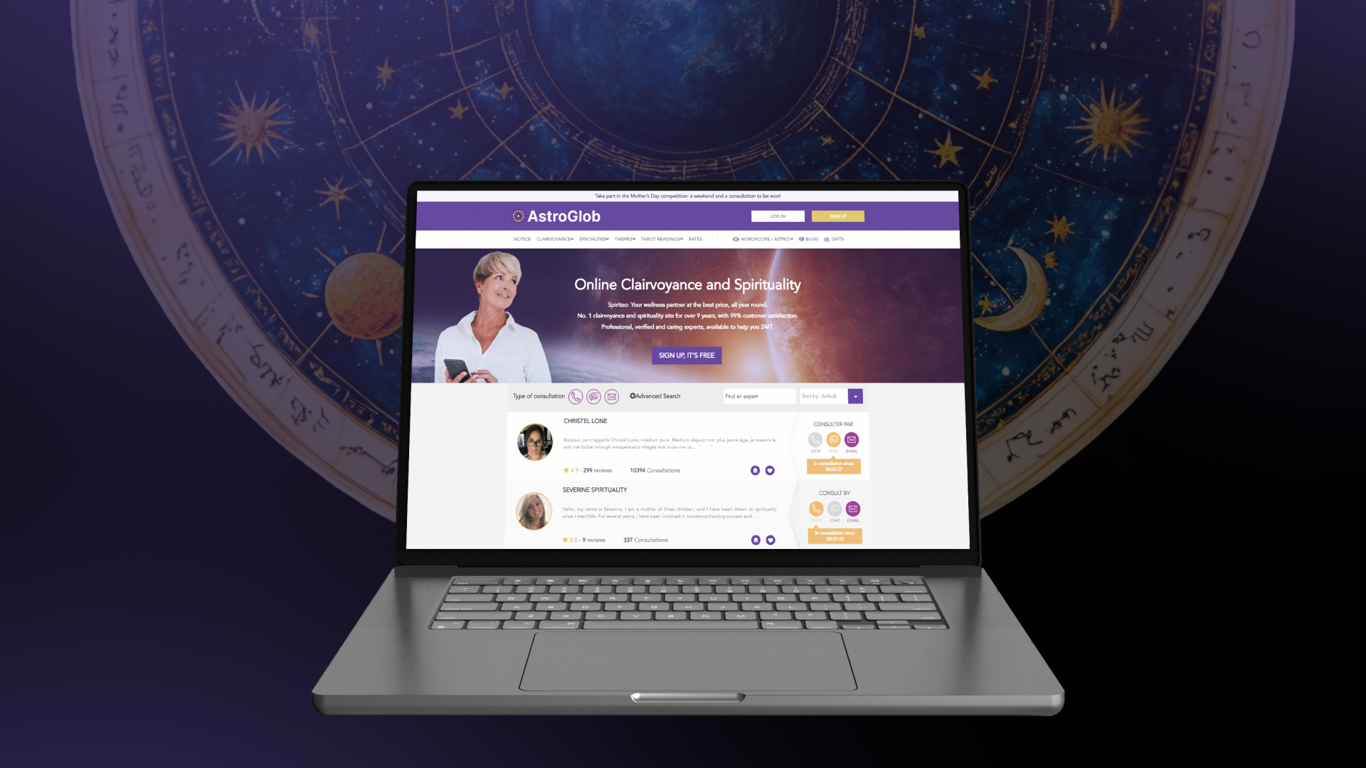 Astroglob Astrology Platform Interface Banner