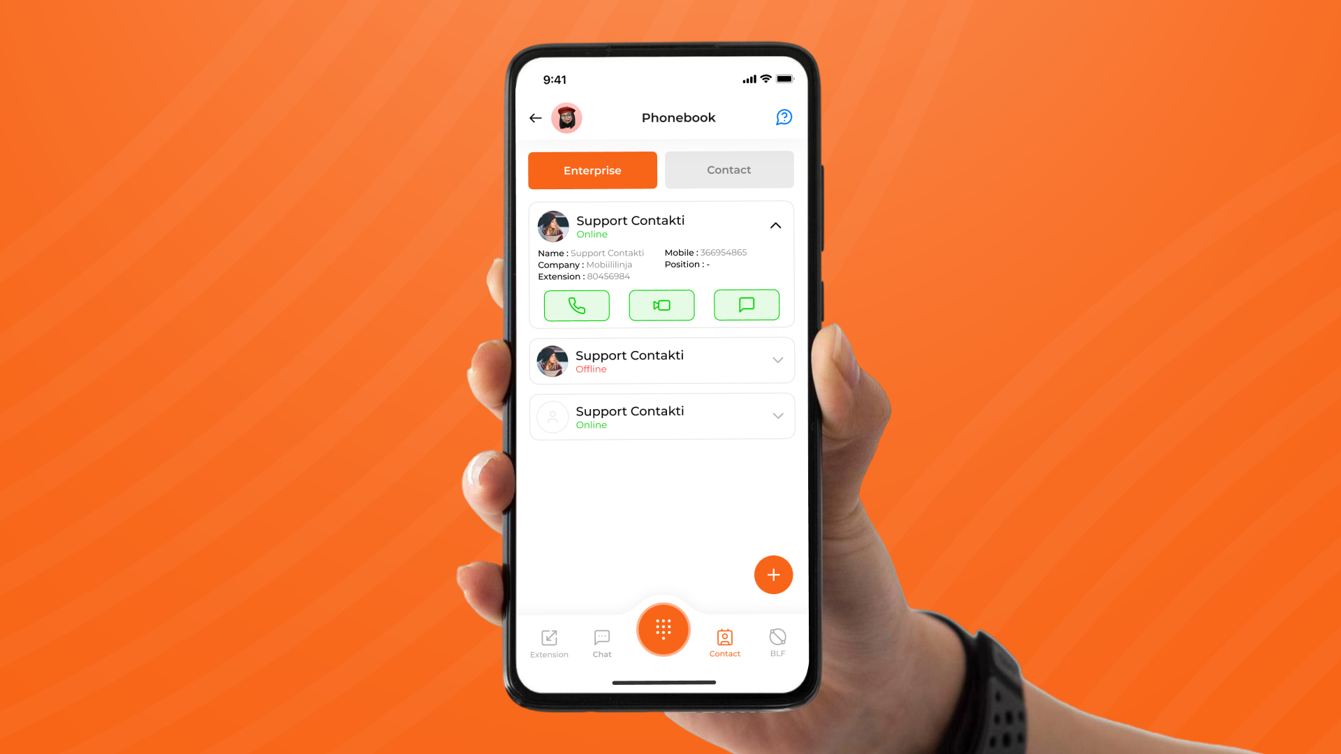 Client Talk VoIP Mobile View