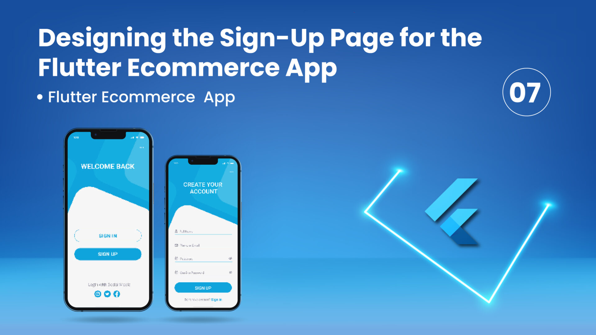 Designing the Sign-Up Page for the Flutter Ecommerce App