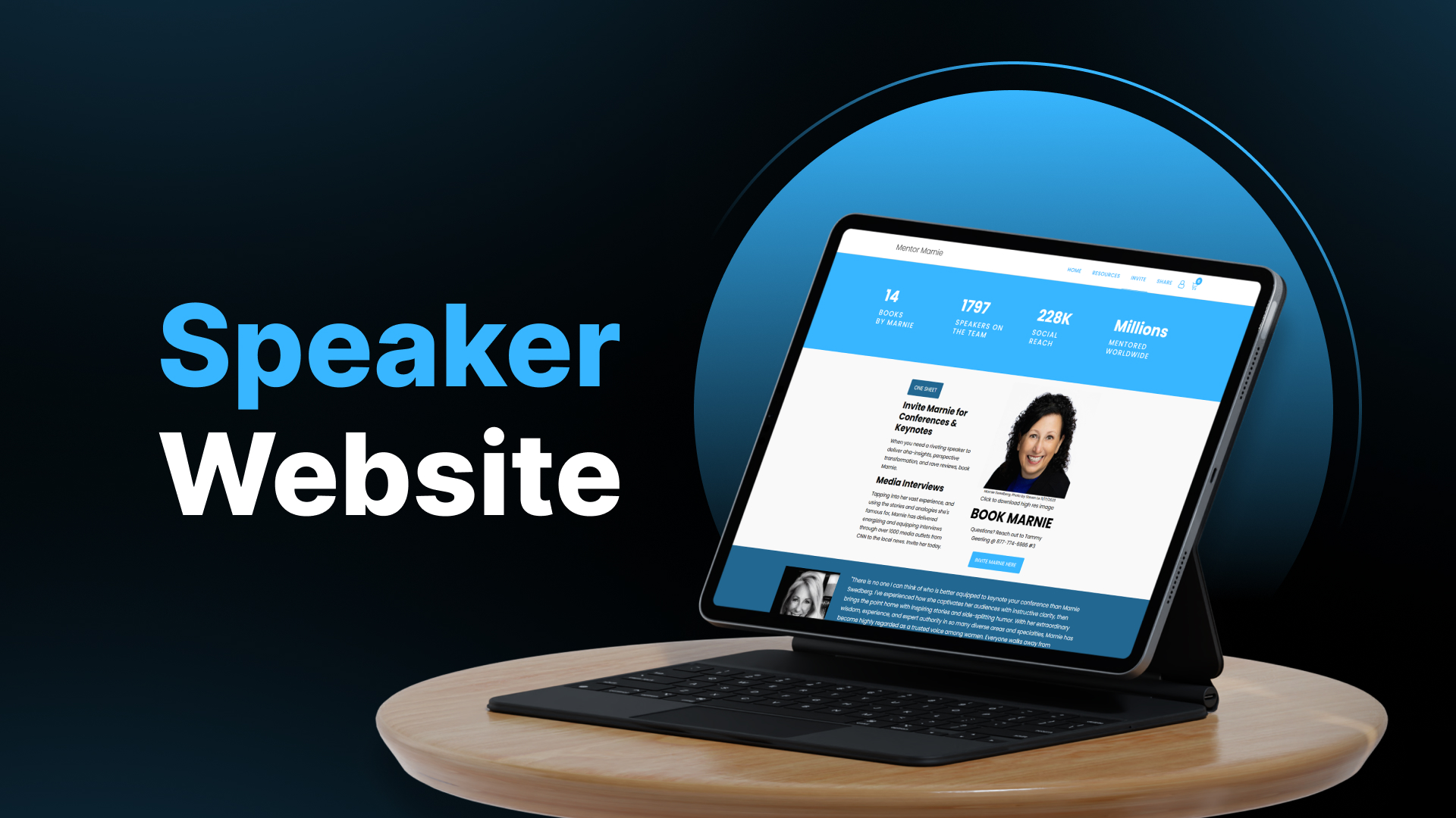 Speaker website development personal branding platform
